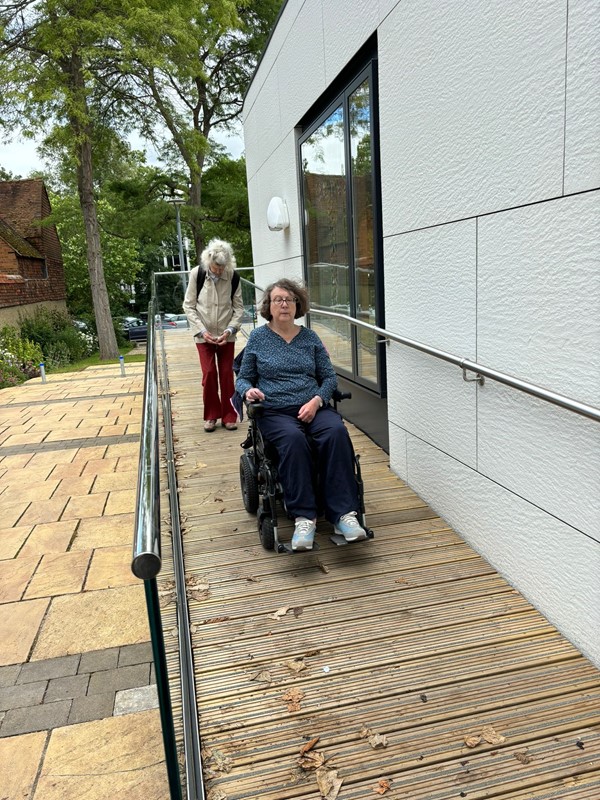 Image of a wheelchair user on a ramp