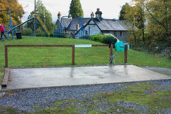 Motorhome service point. It is fairly flat but still sloping and we found our water waste didn't drain fully.