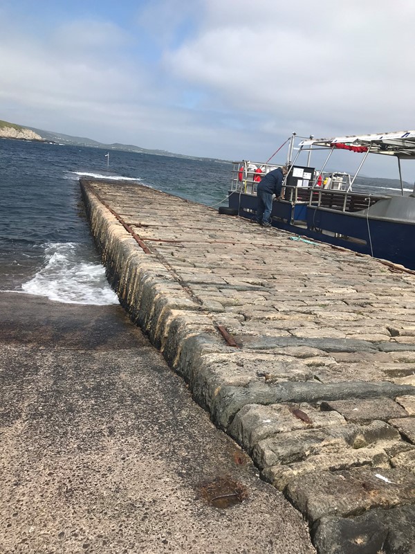 Pier & boat for the trip