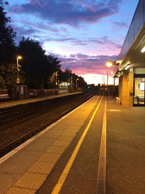 Platform 1 at Falkirk High Station.