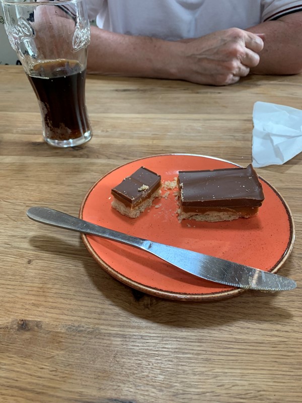 Caramel shortbread and Diet Coke 🤣