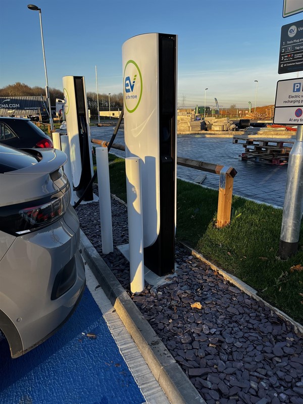 IMage of an EV Supercharger