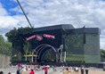 View of the stage from the viewing platform before most people arrived.