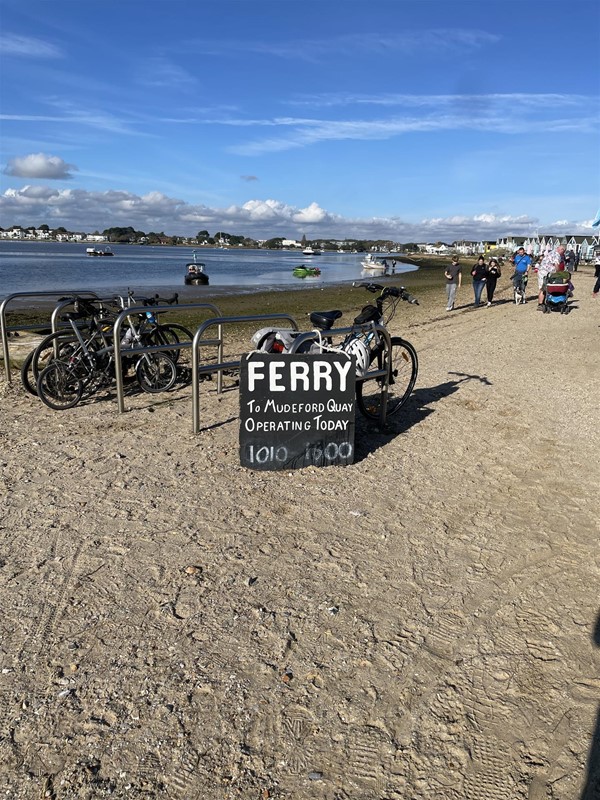 Ferry to/from nearby Medford which is not accessible to wheelchairs but walkers who struggle distance could use this route by parking at Medford quay