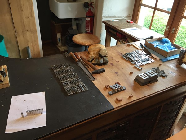 Engraving and stamp bench demo