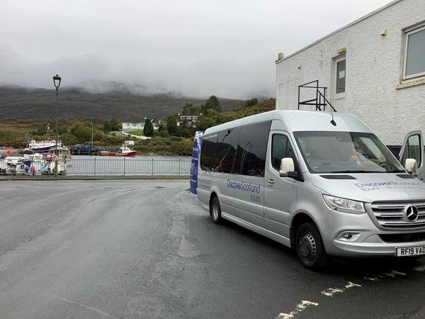 Turn right on the square and walk back to bus stop for coach trips, or return to car.