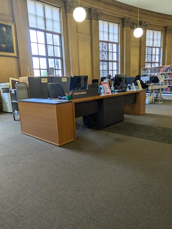 Image of information desk on the 3rd floor