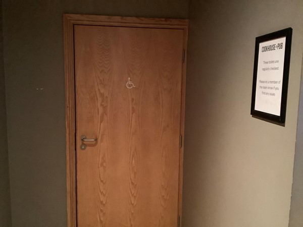 Accessible toilet door