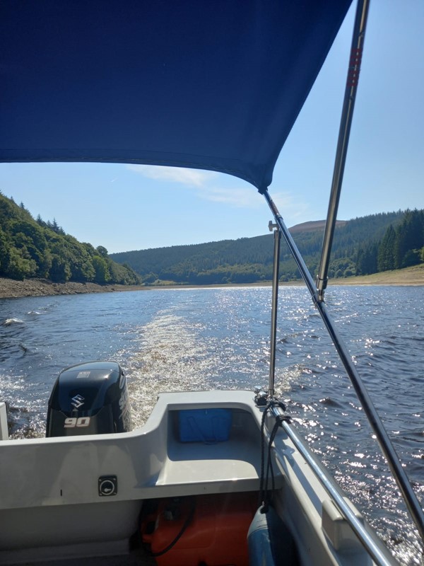 There is a shade on the boat so ideal for for warm days.