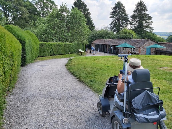 Accessible pathway to Pavilion cafe, & way to Orangery, Walled garden etc.