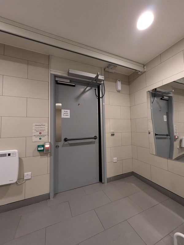 Image of door to Changing Places toilet from the inside