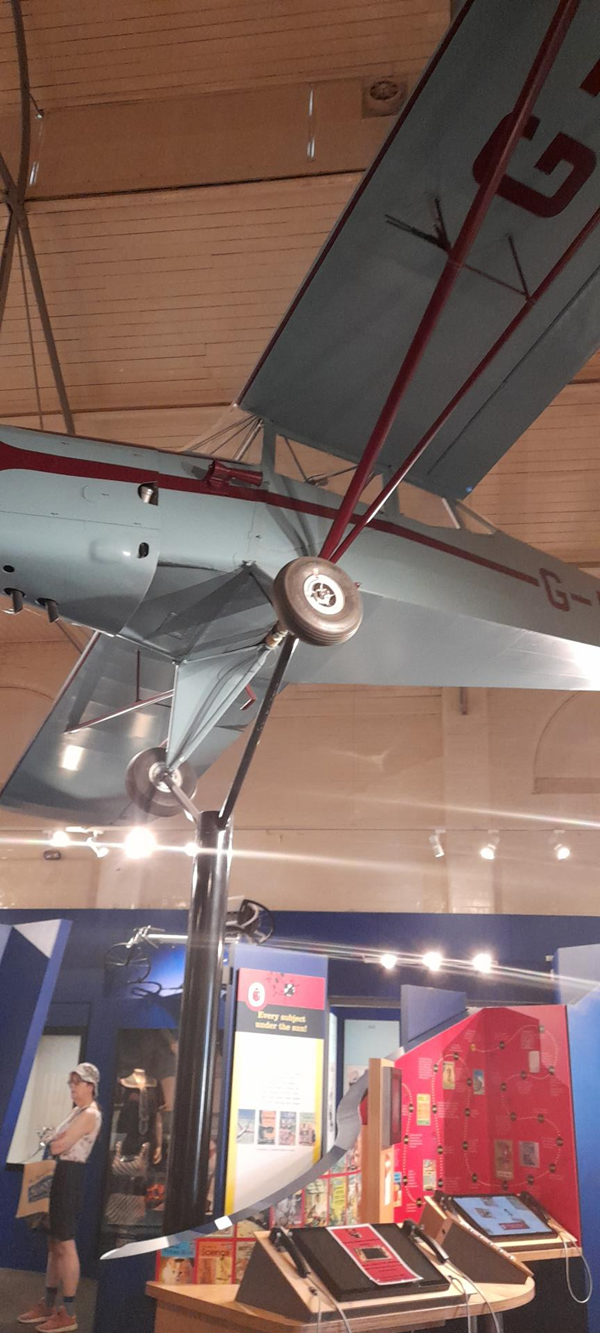 I used to have Airfix planes dangling from my bedroom ceiling when I was a kid. Charnwood Museum does it for real.