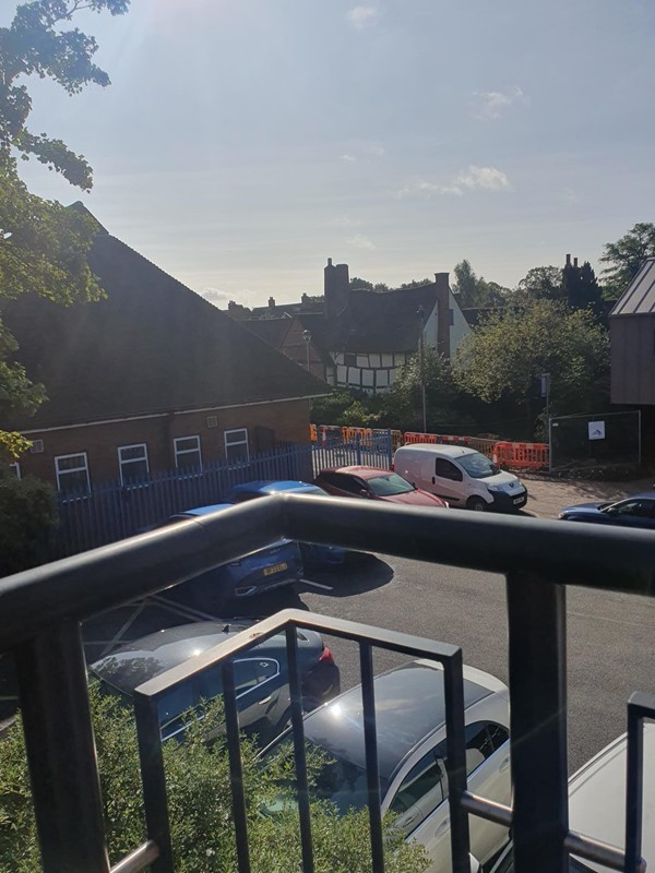 Balcony view of the carpark