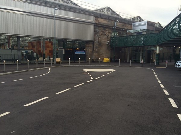 Outside Edinburgh Waverley Station