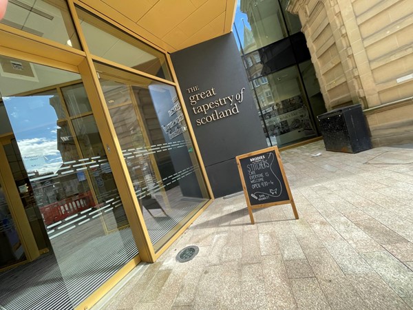 The entrance to the Great Tapestry building