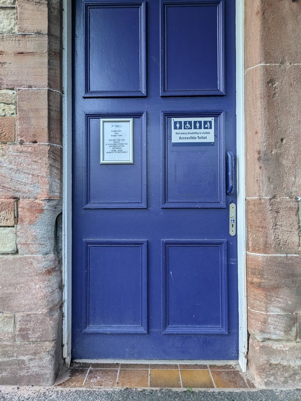 Image of door to the accessible toilet