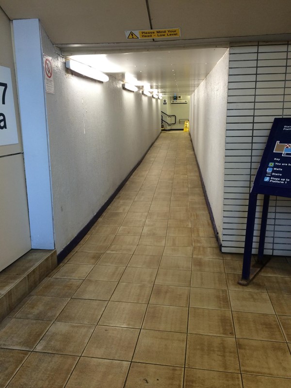 Ramp beneath the railway line.