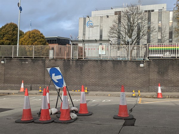 Image of accessible parking space at Buchanan Bus Station