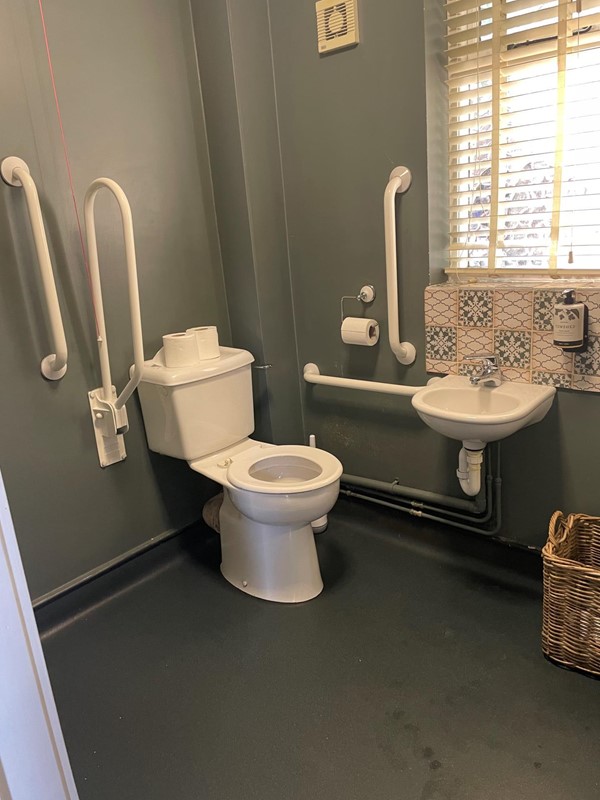 Image of a bathroom with a toilet and sink