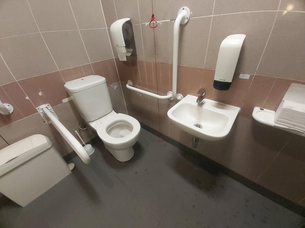 Image of the Barbican Theatre toilet