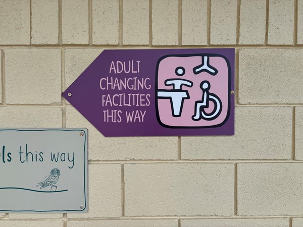 Changing place toilets sign