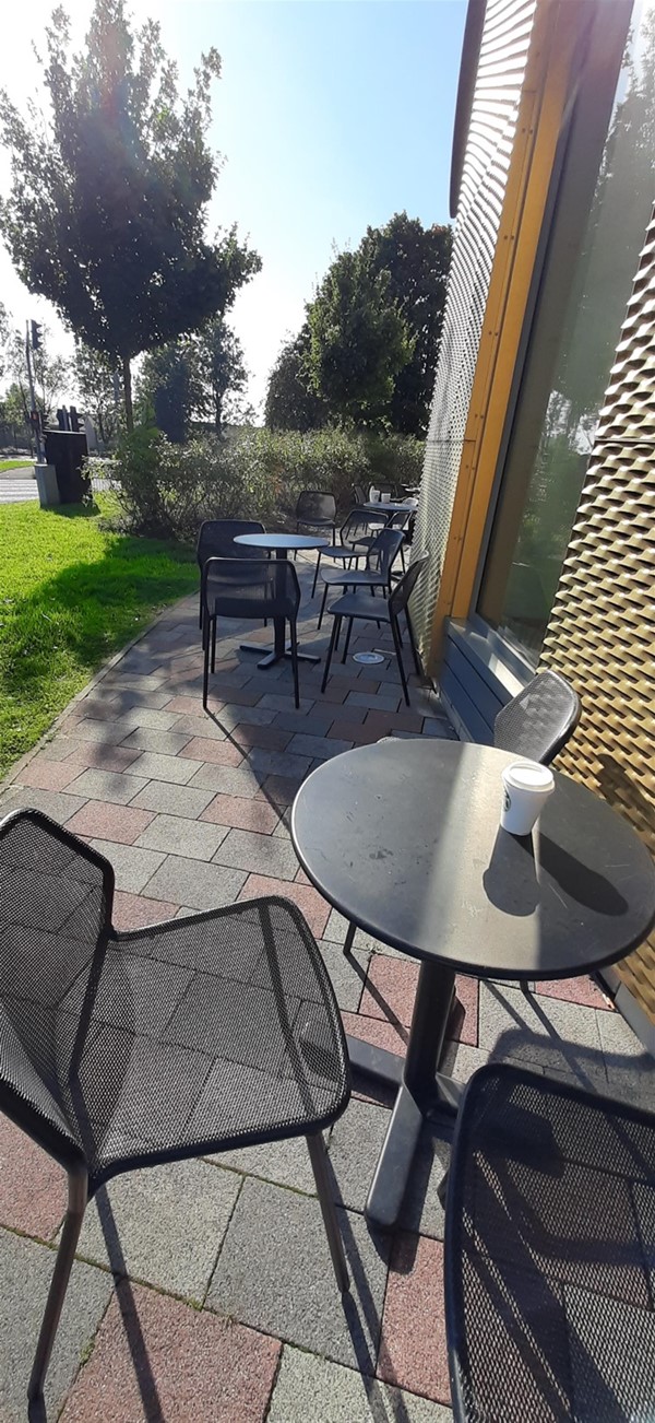 Image of table on a patio