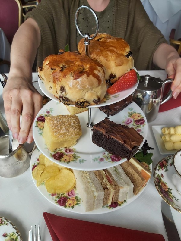 Image of cakes on a stand