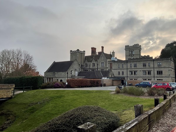 Image of the outside of Nutfield Priory Hotel.