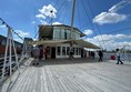 Up on the main deck enjoying the sun drenched views