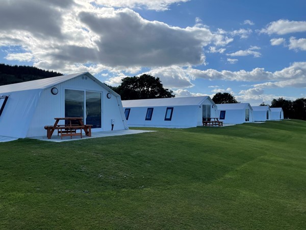 The row of glamping shillings