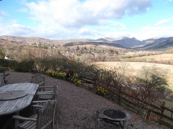 View from hot-tub and patio