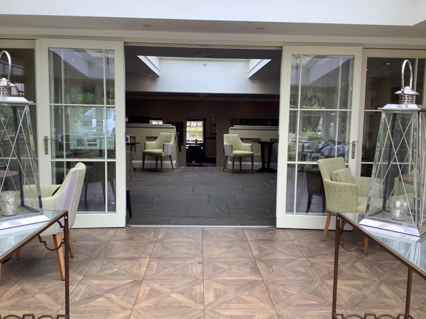 Wide doorway at Wroxton House Hotel