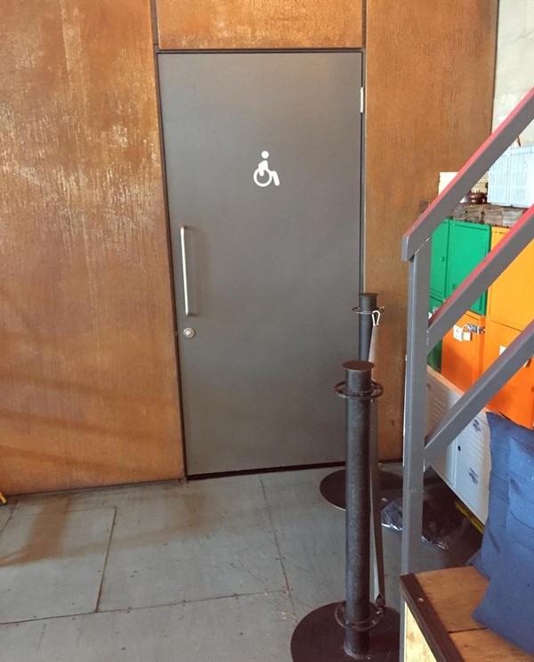 Accessible toilet door