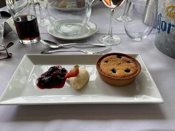 Image of a plate of desserts on a table