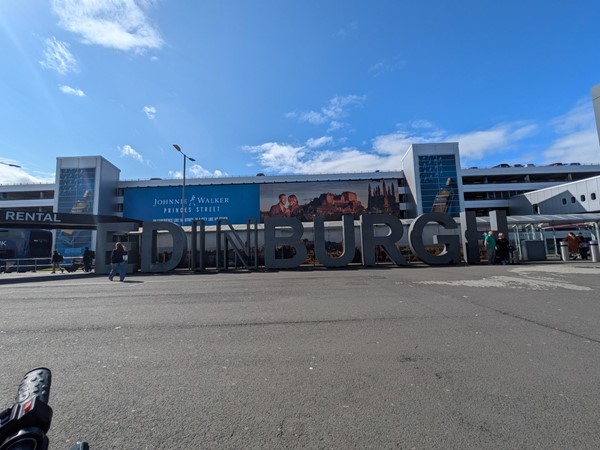 Image of a large concrete letters spelling EDINBURGH