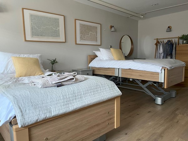 Image of both of the hospital beds in the accessible bedrooms.