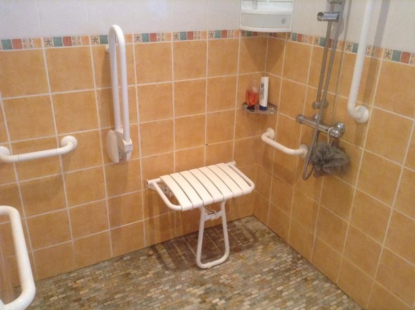 The shower area