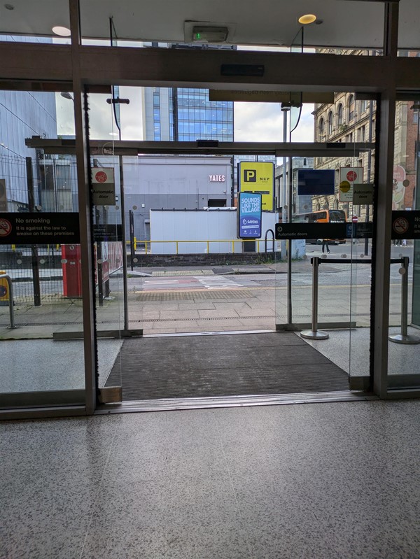 Image of automatic doors at entrance