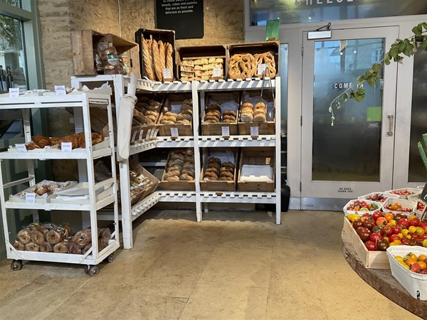 Image of shelves of bread