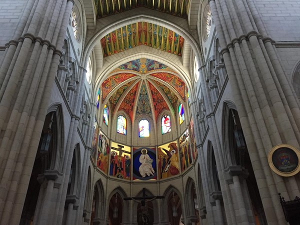 Almudena stained glass windows