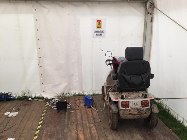 Charging point at the Disabled Campsite