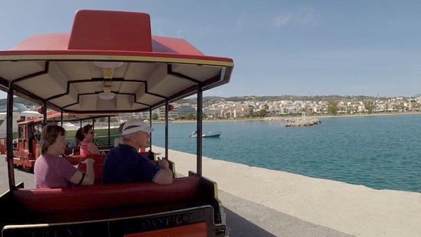 Exploring the seafront on the Little Red Train