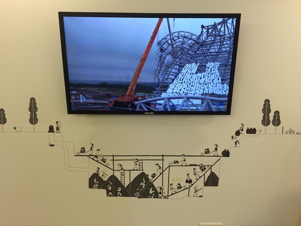 Video footage of the Kelpies being built.