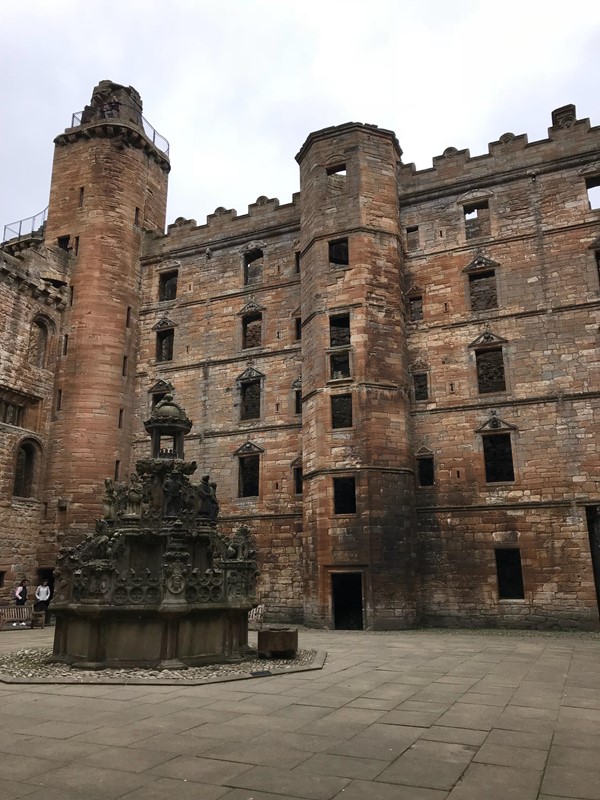 The main courtyard with fountain.