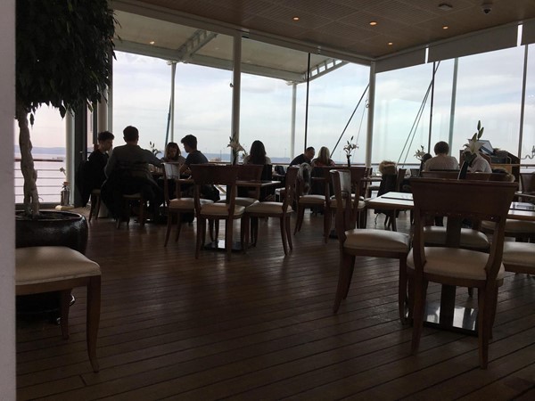 Image of tables in the tea room.