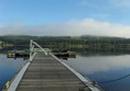 The jetty with deck hoist for access to canoes and sailing