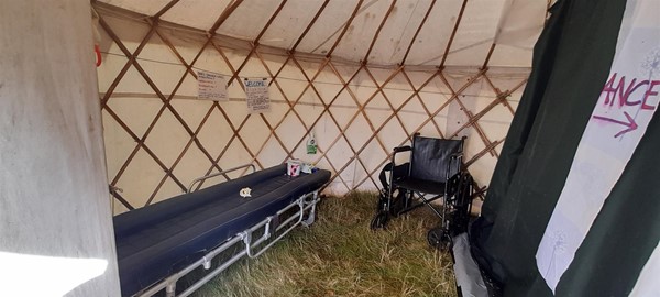 Image of a tent interior