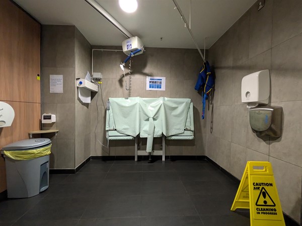 Image of Adjustable change bed in Changing Places toilet