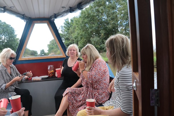 The bow of the boat can be opened up in good weather