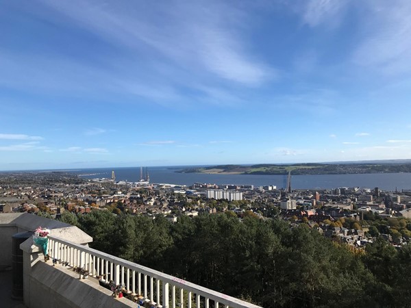 Looking out from Dundee Law